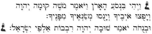 Nun Hafuchah - Numbers 10:35-6