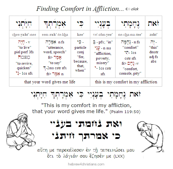 Psalm 119:50 Hebrew Lesson