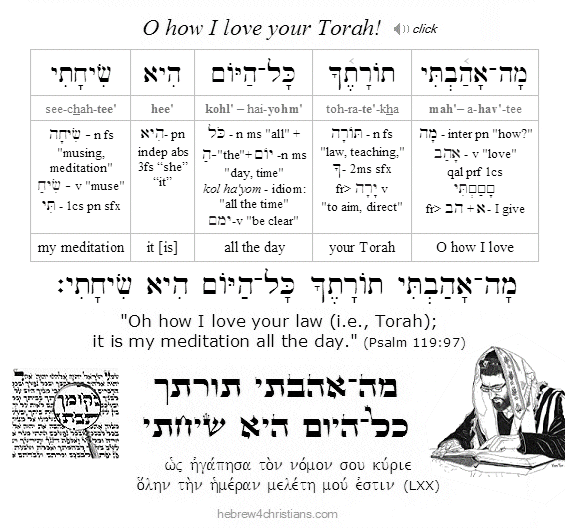 Psalm 119:97 Hebrew lesson
